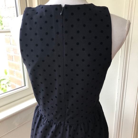 J. Crew Velvet Dot Ponte Dress Black Small - Picture 4 of 11